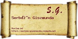 Serbán Giszmunda névjegykártya